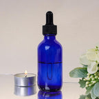48 Pack 2oz Cobalt Blue Glass Bottles with Glass Eye Droppers for Essential Oils, Perfumes & Lab Chemicals (Brush, Funnels, 2 Extra Droppers, 54 Pieces Labels & 30ml Measuring Cup Included)