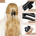 6 PCS Flat Hair Clips for Women Girls，French Flat Claw Clips & Cloud Claw Clips，Large Non-Slip Strong Hold Styling Barrettes Accessories for Thick & Thin Hair，Perfect for Everyday Use-Leopard4