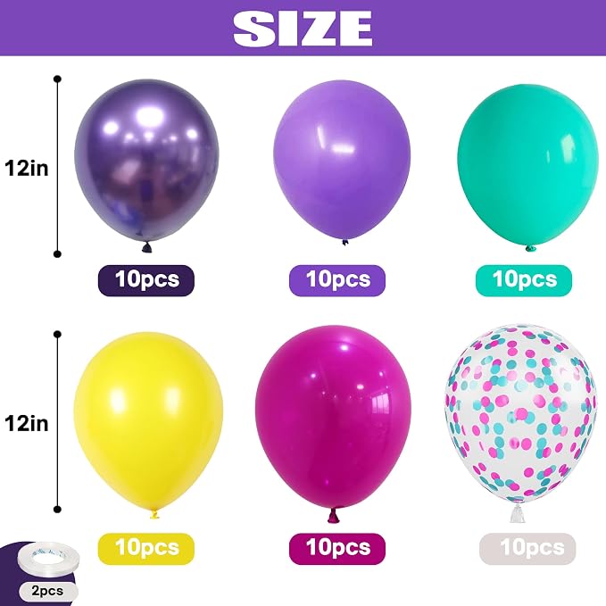 Pink Blue Purple Balloon - Image 2