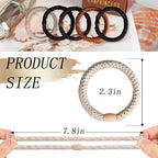 20Pcs Hair Ties For Thick Hair, Strong Stretchy Hair Bands For Women Girls, No Slip Braided Hair Ties No Damage, Ponytail Holders-Exceptionally Secure with Gentle Hold (Set 1)
