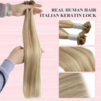 YoungSee Human Hair U Tip Hair Extensions Blonde Highlight Ktip Remy Hair Extensions Highlight Blonde U Tips Real Hair Extension 24 Inch U Tips Hair Extension Real Human Hair Long Straight 50s/50g