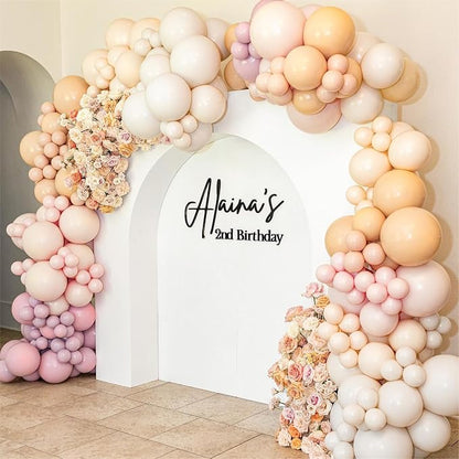 Beige Blush Pink Double Stuffed Balloons Different Size 115Pcs 5/10/12/18" - Image 5