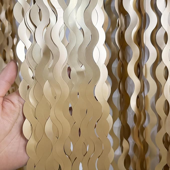 GOER Metallic Tinsel Foil Fringe Curtains Party Photo Backdrop Party Streamers - Image 2
