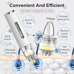 Scalp Applicator Comb,2Pcs Minoxidil Applicator Comb Set,Minoxidil Serum Liquid Massager To Promote Hair Growth,Roller Ball Scalp Massage Comb（White）