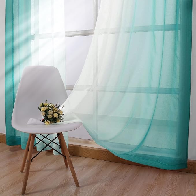 DWCN Ombre Short Sheer Curtains - Image 6