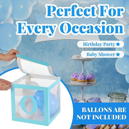Qeeenar 3 Pcs One Balloon Box Decorations First Birthday Decorations - Image 3