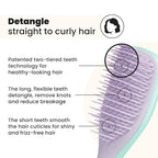 Tangle Teezer Ultimate Detangler Hairbrush, Eliminates Knots & Reduces Breakage, Mini Hair Brush for Travel, Small Hands & All Hair Types, Wisteria Leaf