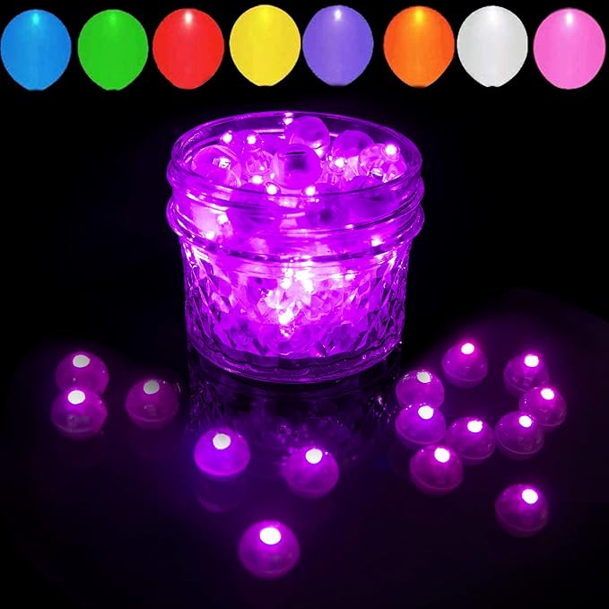 100pcs Pink LED Balloon Light, Mini Tiny Led Light Round Led Ball Lamp - Image 4