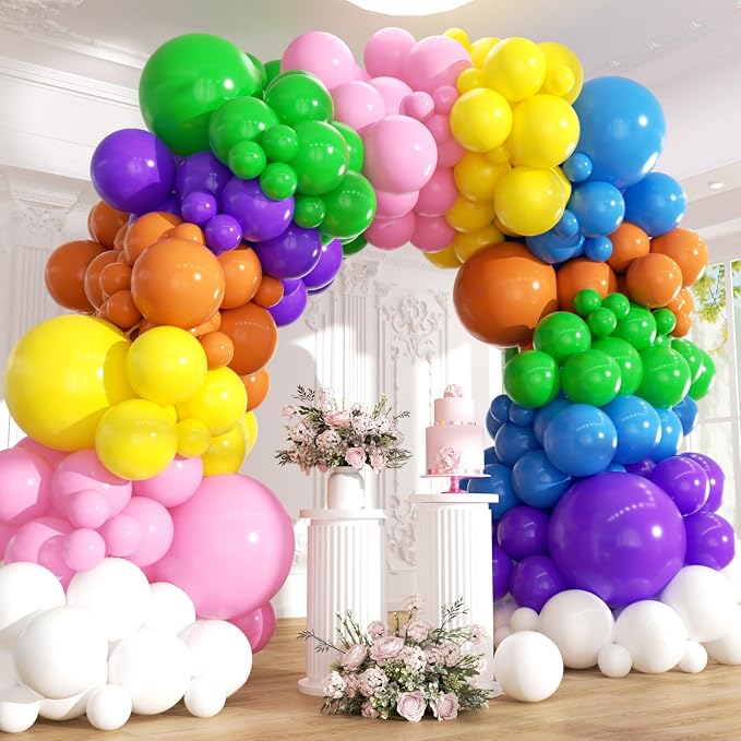 426Pcs Rainbow Balloon Arch Kit by Unknown