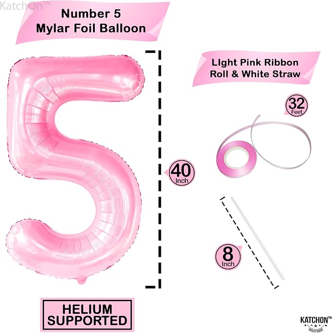 KatchOn Pink 5 Balloon - Image 2