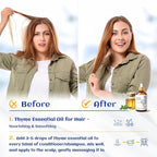 HIQILI 3.38 Fl Oz Thyme Essential Oil, 100% Pure Undiluted for Hair, Skin, Diffuser, Aromatherapy, Includes 10ML Travel Bottle - 100ML
