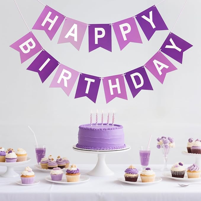 Happy Birthday Banner Birthday Party Banner NO DIY Happy Birthday Sign | - Image 4