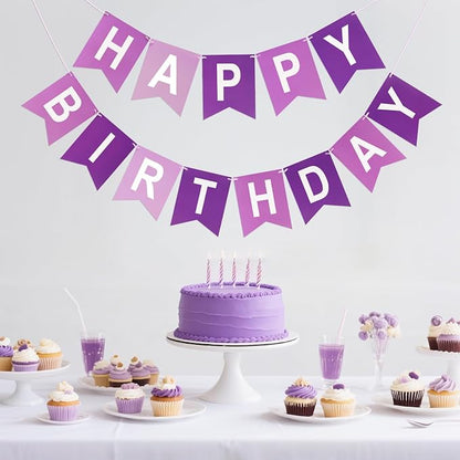 Happy Birthday Banner Birthday Party Banner NO DIY Happy Birthday Sign | - Image 4