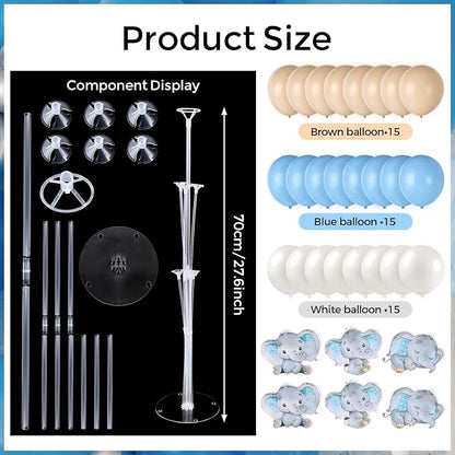 6 Sets Balloon Stand Kit for Table Elephant Baby Shower Tables Centerpiece - Image 4