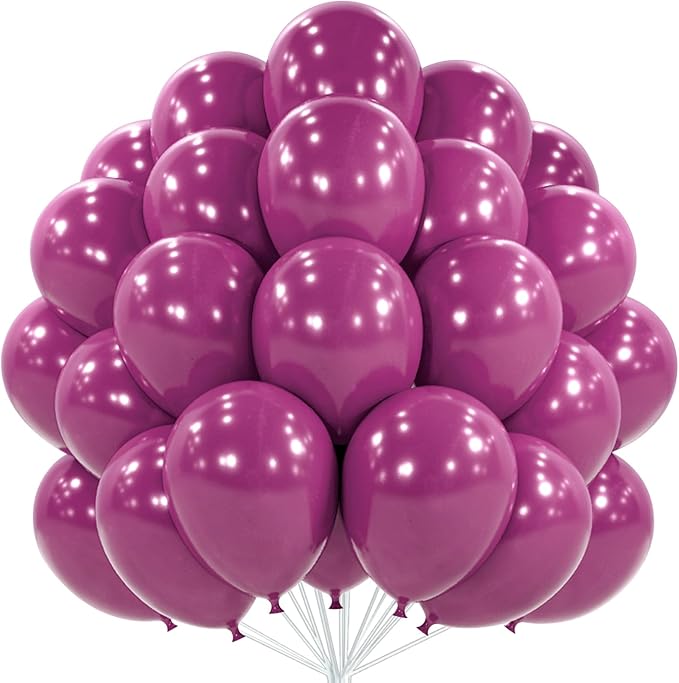 PartyWoo Dark Purple Balloons 50pcs Royal Purple Boho Neutral Color | 12 Inch by PartyWoo