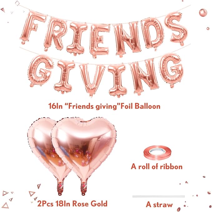 Jobkoo Friendsgiving Balloons Friends Giving Party Decorations 16 Inches Tall - Image 2