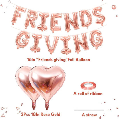 Jobkoo Friendsgiving Balloons Friends Giving Party Decorations 16 Inches Tall - Image 2