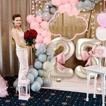 40 Inch Cream Number 5 Balloon - Image 6