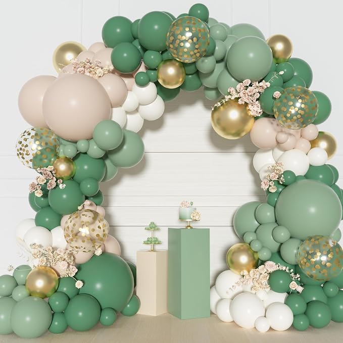 Ouddy Party Sage Green Balloons Arch Garland Kit18 12 10 5 Inch | Different - Image 7