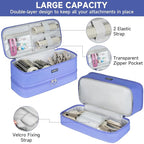 Travel Carrying Case Compatible with Shark Flexstyle/FlexFusion/Hair Dryer,Double-Layer Hair Hot Tools Storage Bag Fits for Dyson Airwrap Styler/Supersonic Hair Dryer and Attachments,Purple-Bag Only