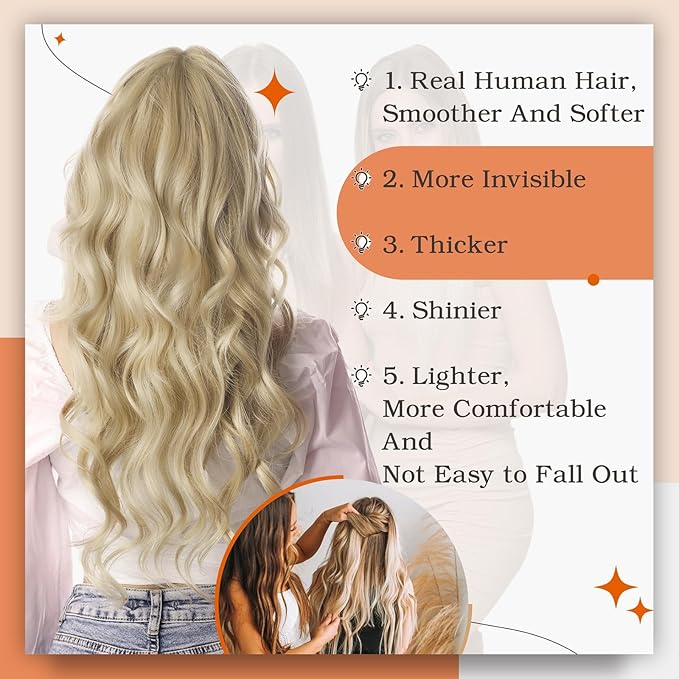Full Shine Tape in Hair Extensions Real Human Hair 22Inch Color 16 Highlighted 22 Blonde Hair Extensions Tape in 50Gram Pu Tape ins Human Hair Seamless Skin Weft Extension Natural Hair 20Pcs