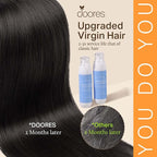 DOORES Seamless Clip-in Human Hair Extensions, Natural Black 7pcs 24 Inch 120g, Thick Hair Extensions Straight Invisi Edge