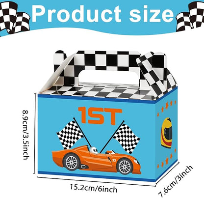 Tevxj 24 Pack Race Car Party Favor Boxes Two Fast Car Gift Bags Race Birthday - Image 2