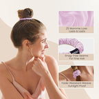THXSILK 100% Mulberry Silk Scrunchies 3-Pack, 25 Momme Mulberry Silk Hair Ties for Women, Sleek Low Profile No Damage Ponytail Holders, for Fine Hair & Everyday Use, Light Purple