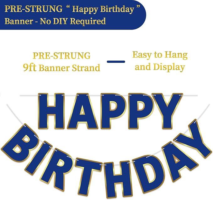 Pre-Strung Happy Birthday Banner - Image 8