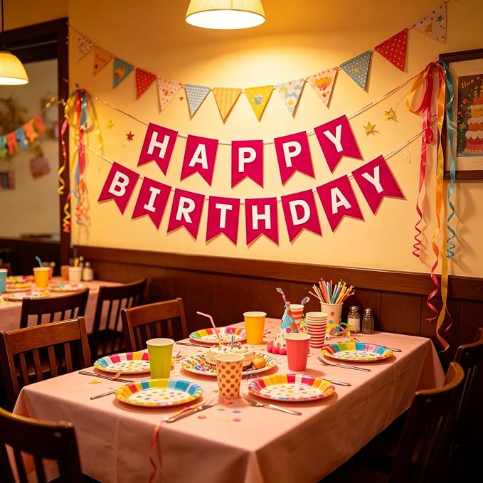 Happy Birthday Banner Birthday Party Supplies - Image 3