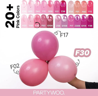 PartyWoo Mauve Dusty Balloons 100pcs Pink Rose Boho Netural Color | 18 12 10 5 - Image 4
