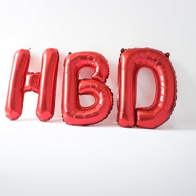 52 Pcs 16 Inch Red Letter Foil Balloons, 2 Sets of A-Z, Mylar Metallic Balloons - Image 5