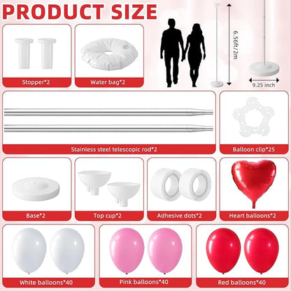 Hungdao 2 Sets Wedding Day Balloon Column Stand Kit - Image 2