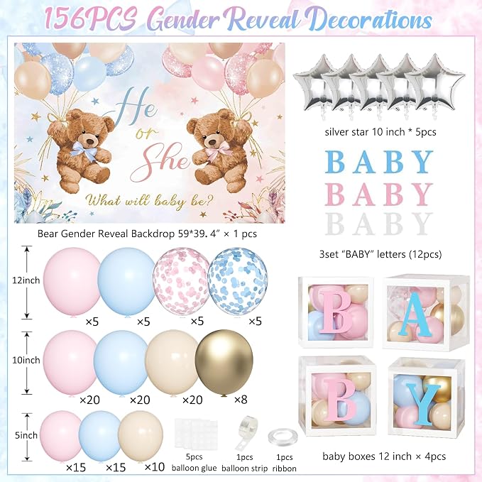 Bear Gender Reveal Decorations - Image 2