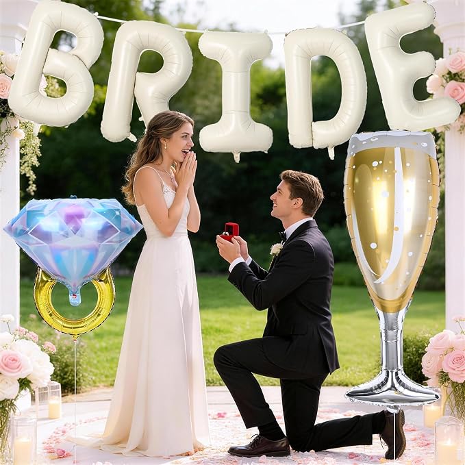 40inch Cream Bride Balloons Bachelorette, Bride To Be Bridal Shower Balloon - Image 4