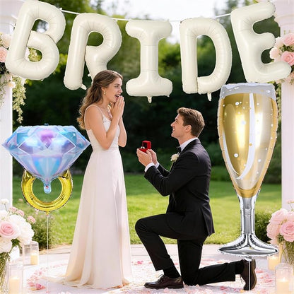 40inch Cream Bride Balloons Bachelorette, Bride To Be Bridal Shower Balloon - Image 4