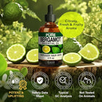 KUKKA Bergamot Essential Oils - 4 Fl Oz - for Hair, Skin, Diffuser, Aromatherapy & DIY Soap Making Scent