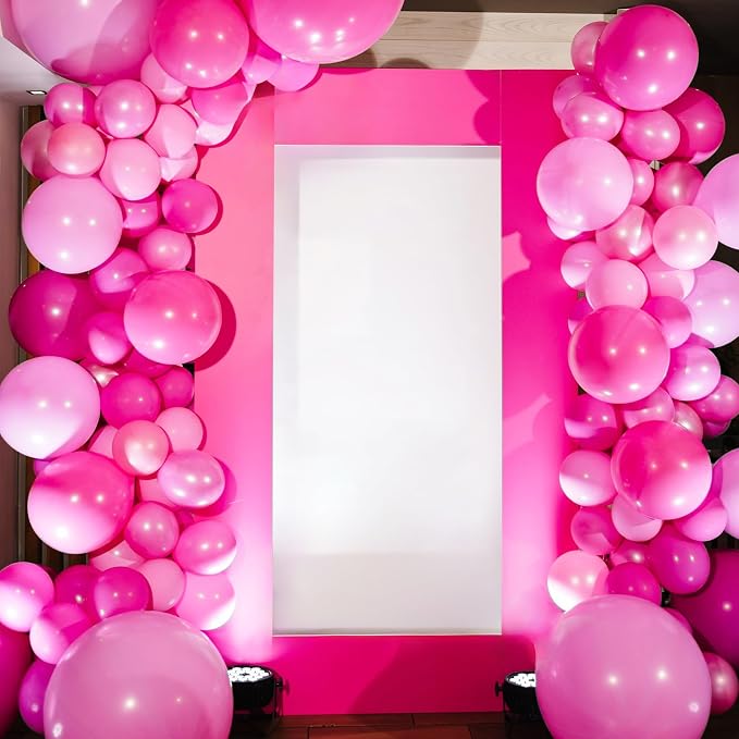 RUBFAC Pink Balloons Different Sizes Pink Balloon Arch Kit 129pcs | Pink Balloon - Image 6