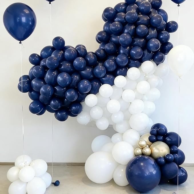 50pcs 12 Inch Premium Navy Blue Latex Balloons | Royal & Dark Blue Balloons - Image 4