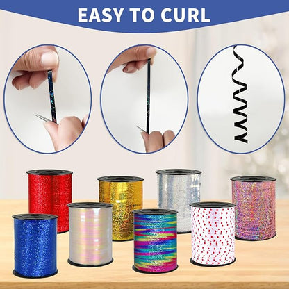 500 Yards Black Shiny Curling Ribbon Wrap, Party Craft Decoration - Image 4