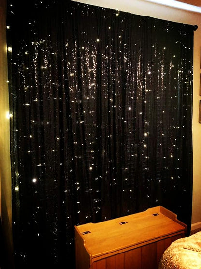 Eternal Beauty Black 3mm Sequin Backdrop 6x8 Ft - Image 6