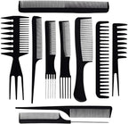 Profession 20PCS Cosmetology Kit Hair School, Barbershop Beauty Salon Approved Use! 10 Piece Comb Set, Butterfly Clips, Flex Rods, Mannequin Head w/Stand! Hair Brushes! Neck Wraps!