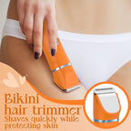 Facial Hair Removal for Women - Waterproof 2 in1 Rechargeable Eyebrow Facial Trimmer and Bikini Trimmer for Women, Painless Face Electric Razor/Shaver for Lip, Arms, Face, Peach Fuzz