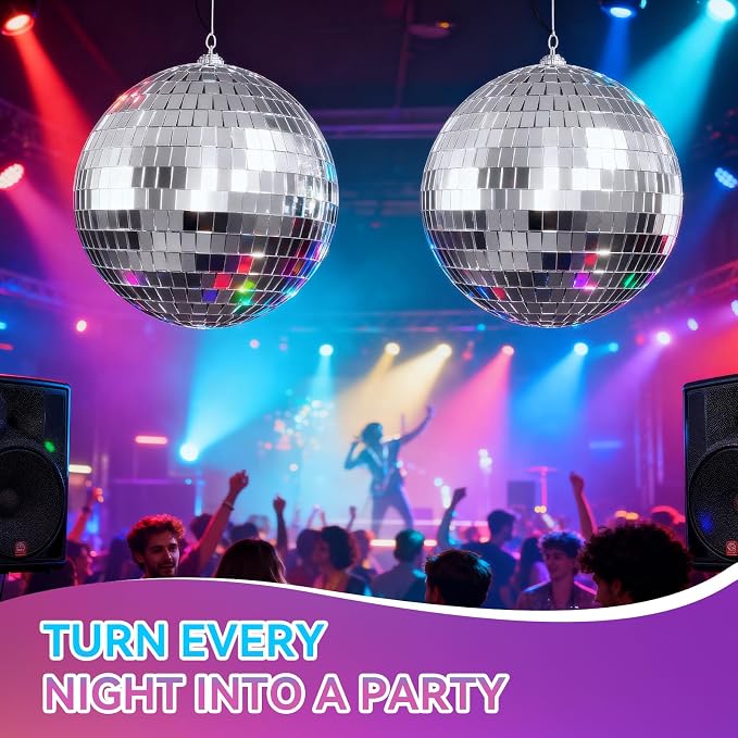 Youdepot 6-Inch Disco Ball, Reflective Disco Ball Decor, - Image 8