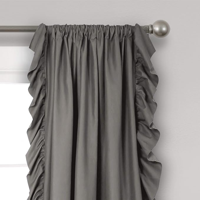 Lush Decor Reyna Ruffle Window Curtain Panel Set, Living room, or Dining Room - Image 2