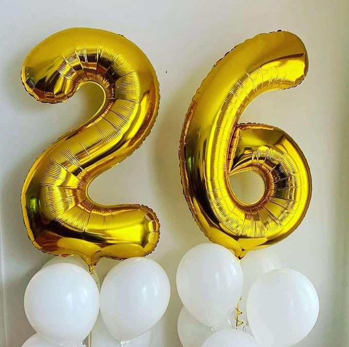 Gold 22 Number Balloons, 40 Inch Giant Number 22 Balloons Foil Mylar Helium - Image 7
