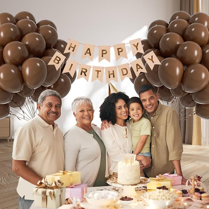 Dark Brown Balloons 12 inch - Image 6