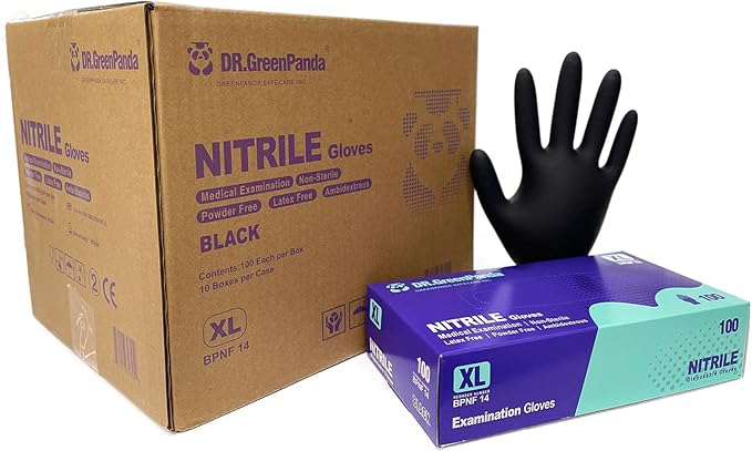 Nitrile Food Safe Disposable Exam Gloves Latex Free Powder Free Non-Sterile Cooking Cleaning 3 Mil