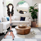 Smilco Mannequin Head Stand,Adjustable Wig Stand Tripod,Heavy Duty Wig Head Stand for Cosmetology Hairdressing Training