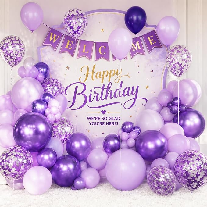 Purple Shades Balloons Garland Arch Kit - Image 6
